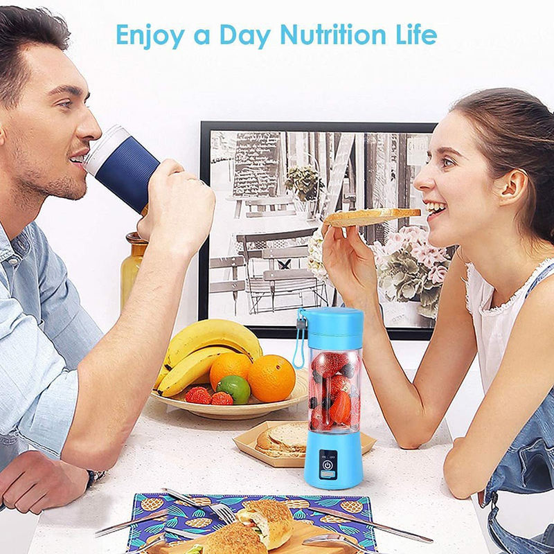 Mini Portable Stainless Steel Blade Juicer Blender with USB Rechargeable